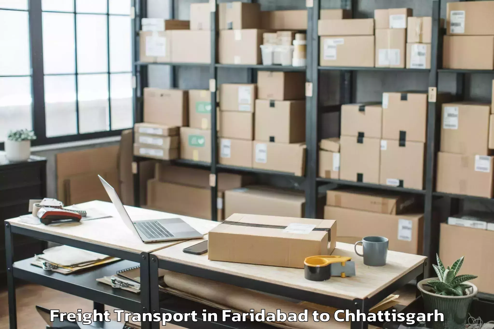 Trusted Faridabad to Champa Freight Transport